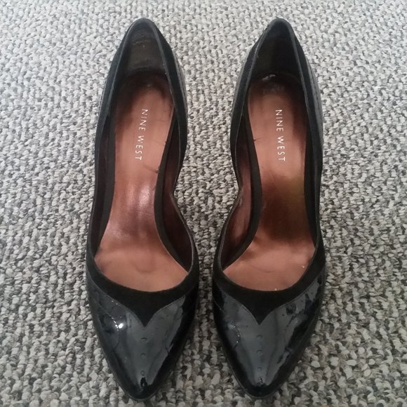 NINE WEST Tuxedo Pump, Black, 7 1/2 - Picture 1 of 2
